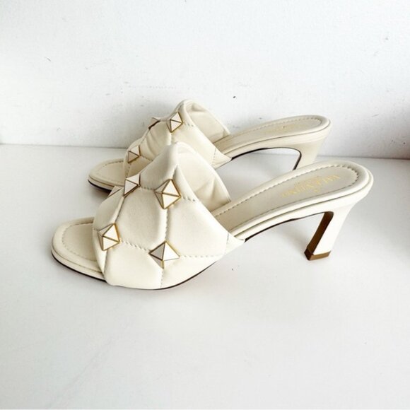 Valentino Garavani Roman Stud 65mm sandals in cream size 40 - Picture 5 of 9